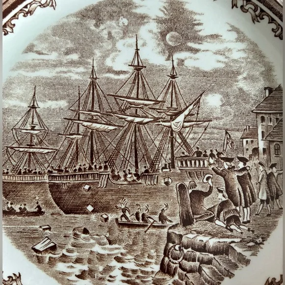 Vintage Nautical Brown Plate - Picture 2 of 4